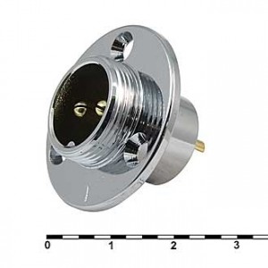 GX18M-2E, Разъём цилиндрический малогабаритный SZC GX18M-2E, 2 контакта