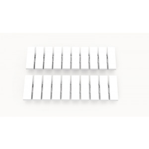 Маркировка (в кассетах) ZB3.5-10P-19-00Z(H), Кассета с маркировочными шильдиками, для клемм сечением 1,5 мм.кв., верхняя, 10 шильдиков, нанесенные символы: чистая, размер шильдика: 2,95 x 10,7 мм, цвет: белый