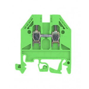 Клемма WK 2.5 /U GRUN, Проходная клемма, тип фиксации провода: винтовой, номинальное сечение: 2,5 мм кв., 24A, 800V, ширина: 5 мм, цвет: зеленый, тип монтажа: DIN 35