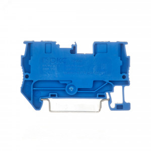 Клемма проходная, зажим push-in, 2 точки подключения, 4 кв.мм, синяя VPR-4-BU