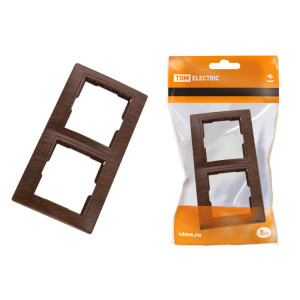 Рамка 2-х постовая горизонтальная "ЭКО" (бук) "Таймыр" SQ1814-0326
