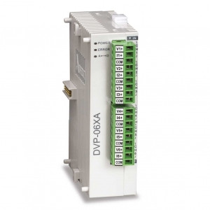 Модуль аналогового ввода/вывода DVP06XA-S2, Route AI, 2 Route AO,12bit, 24V DC Power, RS485, повышенная помехзащищенность, SLIM