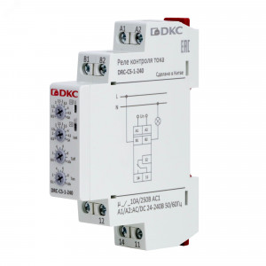 Реле контроля тока, 0.5-5А, конфигурация контакта 1CO, 24-240 AC/DC DRC-C5-1-240
