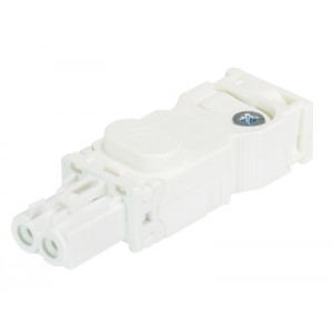 Розеточный разъем на кабель GST15i2 SB1 ZR1 WS, Розеточный разъем на кабель диам. 6 - 7,7 мм, 2 полюса, винтовая фиксация, номинальное напряжение: 250V, номинальный ток: 16A, цвет корпуса: белый, цвет контактной вставки: белый, серия gesis GST15i2