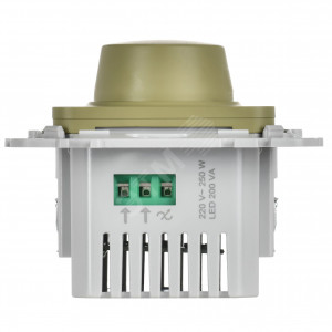 FLITE Светорегулятор проходной LED 250Вт СС16-5-1-ФлО оливковый IEK FI-D22-0250-P-K26