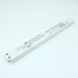 SLD-50-24, AC-DC, 50.4Вт, вход 110…305В AC, 47…63Гц/155…431В DC, ККМ, 24В/2.1А, изоляция 3750В AC, в кожухе 280х30х16.8, -20…+90°С (корпус)