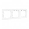 3 - местная рамка, белая, пластик Эпика EKF UP1-FPW-03