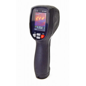 DT-870Y Тепловизор, Диапазон температур объекта от -20°С до 380°С, ИК-разрешение 80х80, поле обзора (FOV) 21х21, дисплей 2" 240х320, погрешность ±3°C, передача данных через Bluetooth