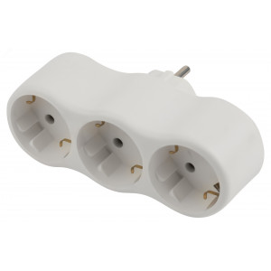 Разветвитель 3-м с заземл. 16А IP20 SPx-3e-W бел. Б0053479