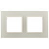 Рамка для розеток и выключателей Elegance 14-5102-02 на 2 поста, стекло, Elegance, слоновая кость+слоновая кость Б0059169