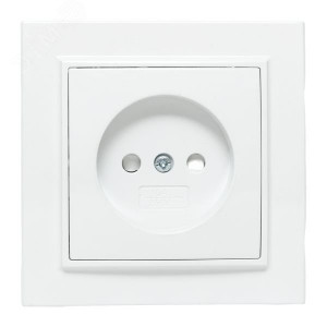 Розетка 1-м СП Минск 10А IP20 без заземл. защ. шторки бел. Basic ERR10-022-100