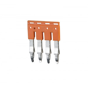 Соединительная перемычка JX1.5/4, Соединительная перемычка, 4 полюса, изолированная, вилочная, для клемм: CP1.5, цвет: оранжевый
