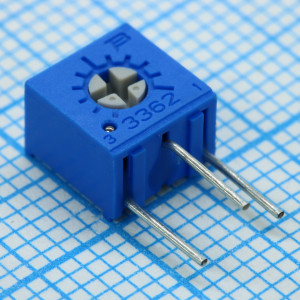 3362W-1-104LF, Резистор переменный керметный 100кОм ±10% 0.5Вт 2.77мм (6.6х4.7х6.99мм)