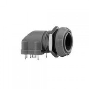 PXG.M0.5GG.NG, Цилиндрические защелкивающиеся разъемы 5P FEM R/A RCPT KEY 2NUTS GRY FNT NUT