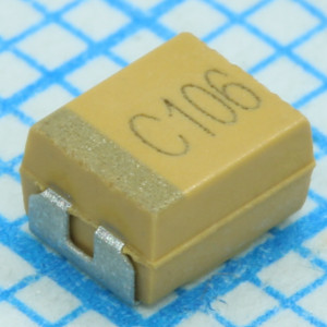 TAJB335K016RNJ, ЧИП-конденсатор танталовый 3.3мкФ 16В типоразмер B ±10% (3.5х2.8х1.9мм) SMD 3528-21 4.5Ом 125°С лента на катушке