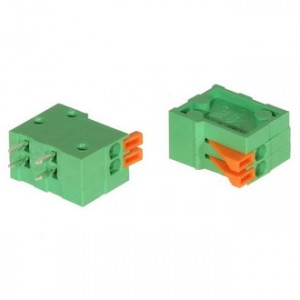 DG141R-2.54-02P-14-00A(H), Нажимной безвинтовой клеммный блок на 2 контакта. Зажим типа торцевой контакт. Серия DG141R-2.54