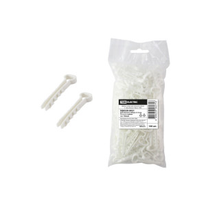 Дюбель-хомут для плоского кабеля 5-10мм белый (100шт) SQ0539-0031