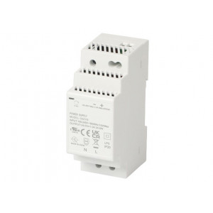 Источник питания 15 V DC/2 A, 902319, Источник питания, однофазный, 15VDC / 2A, 30W, диапазон входн. напр.: 90 - 264VAC / 127 - 370VDC; габариты (мм): 58х90х18, монтаж: на DIN рейку