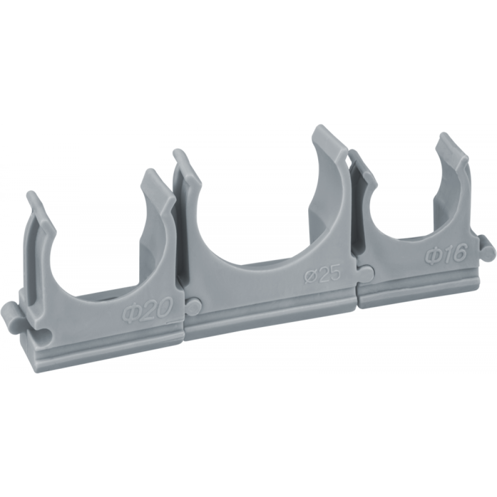 Изображение товара Держатель для труб (клипса) d16мм 61 228 NCR-T-16-B100 с защелкой (уп.100шт) 61228