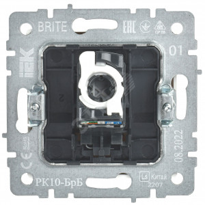 Розетка компьютерная СП RJ45 кат.5E BRITE РК10-БрБ бел. BR-K10-1-K01