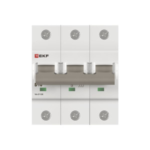 Автоматический выключатель ВА 47-125 3P 10А (D) 15кА PROXIMA EKF mcb47125-3-10D