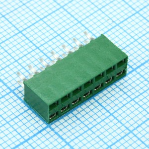 215307-7, Разъем типа провод-плата, вертикальный, 2.54 мм, 7 контакт(-ов), Гнездо, монтаж в отверстие картон