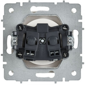 BRITE Розетка 1-местная без заземления без защитных шторок 10А РС10-1-0-БрАБ арктический белый IEK BR-R10-10-K91