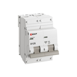 Автоматический выключатель ВА 47-100 4P 125А (D) 10kA PROXIMA EKF mcb47100-4-125D-pro