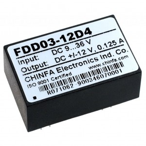 FDD03-12D4U, Преобразователь DC/DC, на печатную плату,  3 Вт