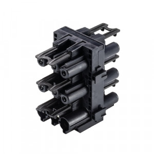 Распределительное устройство GST18I3V 5P1 BV SW, Распределительное устройство, 1 вход / 5 выходов, тип: НН, 3 полюса, серия gesis GST18i3, номинальное напряжение: 250V, номинальный ток: 20А, цвет: черный