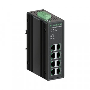 Коммутатор WIENET UMS 8-4POE-W, Коммутатор серии WieNet, неуправляемый, 8 портов RJ45 скорость передачи 10/100 MBit/s, 4 порта PoE, номинальное напряжение: 24-48 VDC, монтаж: на DIN рейку, материал корпуса: алюминий