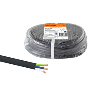 Кабель ВВГ-П нг(А) 3х2,5 ок(N, PE)-0,66 ГОСТ (10м) SQ0117-0024