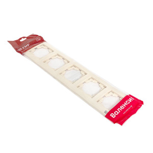 Рамка 5-м Валенсия крем. PROxima EWM-G-305-20