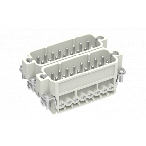 Вилочная контактная вставка SA-032-M, Вилочная контактная вставка, винтовая фиксация, 32 полюса + PE, типоразмер 32A, 400V, 16A, сечение обслуживаемых проводников 1,0-2,5 мм кв, тип покрытия контактов: серебро