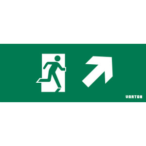 Пиктограмма "ФИГУРА / СТРЕЛКА ВВЕРХ ВПРАВО" для аварийно-эвакуационного светильника ip20 V1-R0-70354-21A01-2018