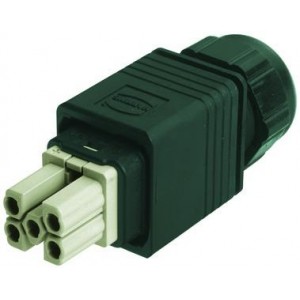 09352320423, Сверхмощные разъемы питания 4+PE 16A FEMALE 9-13MM QUICK LOCK