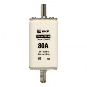 Вставка плавкая ППН-33 160/80А габарит 00 PROxima fus-33/160/80