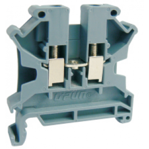 Проходная клемма UKHV-4, Проходная клемма, тип фиксации провода: винтовой, номинальное сечение: 4 мм кв., 32A, 1000V, ширина: 6,2 мм, цвет: серый, тип монтажа: DIN35