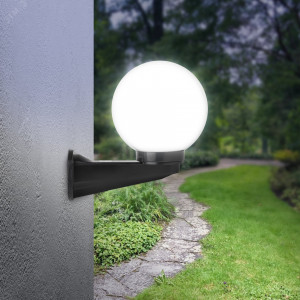 НБУ 01-60-201 Светильник садово-парковый шар опал с настенным крепежом D200mm Е27 (2/60) Б0048074