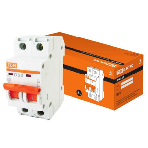 Автоматический выключатель ВА47-29 2Р 50А 4,5кА х-ка D SQ0206-0162