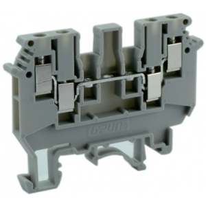 Проходная клемма UKJ-2.5/2X2, Проходная клемма, 4 точки подключения, тип фиксации провода: винтовой, номинальное сечение: 2,5 мм кв., 32A, 800V, ширина: 5,2 мм, цвет: серый, тип монтажа: DIN35