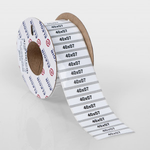 Маркировочная наклейка NPP-40х07-W белая (уп. 2000 шт.), 11640070, Маркировочная наклейка, для позиционного обозначения электрооборудования в шкафу и маркировки провода, размер 40х7 мм, цвет белый, в упаковке 2000 наклеек