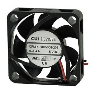 CFM-4020V-050-165-20, Вентиляторы постоянного тока 5Vdc 0.38W 6.3CFM DC Axial 40x20mm TS