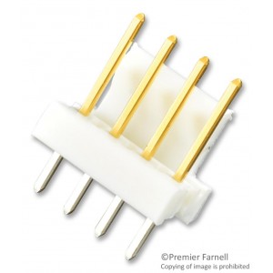 3-641215-4, Соединитель провод-плата вилка 4 контакт(-ов) 2.54мм прямой монтаж в отверстие