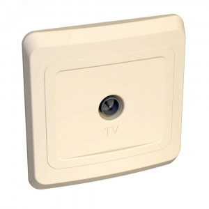 ЭТЮД Розетка телевизионная TV 0.7дБ скрытая бежевая TVC-002K