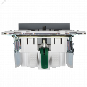 SKANDY Розетка с заземлением с защитными шторками 16А безвинтовое крепление SK-R06Gr серый IEK SK-R14-16-1-K03