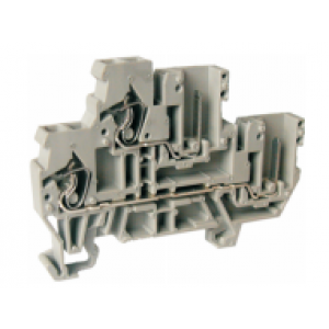 Этажная клемма UJ5-2.5WV/2-2E, Этажная клемма, 2 этажа, для подключения разъема, тип фиксации провода: пружинный, номинальное сечение: 2,5 мм кв., 24A, 500V, ширина: 5 мм, цвет: серый, тип монтажа: DIN35, стандарт GB/T14048.1,