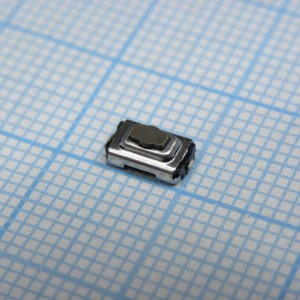SKQYAFE010, Кнопка тактильная 6.1Х3.7Х2.5mm, SMD, 12VDC, 50mA, 3.14N, 0.25mm travel