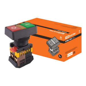 Кнопка РPВВ-30N "I-0" d30мм неон/230В 1з+1р SQ0704-0026