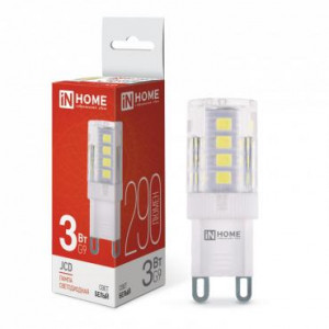 Лампа светодиодная LED-JCD 3Вт капсульная прозрачная 4000К нейтр. бел. G9 290лм 4690612036267